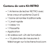 Antenne de Lecher EDD de couleur avec accessoires et application pour smatphone